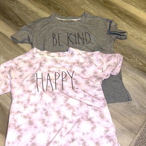 Bundle of 2: Rae Dunn Inspirational Cuffed T’s
